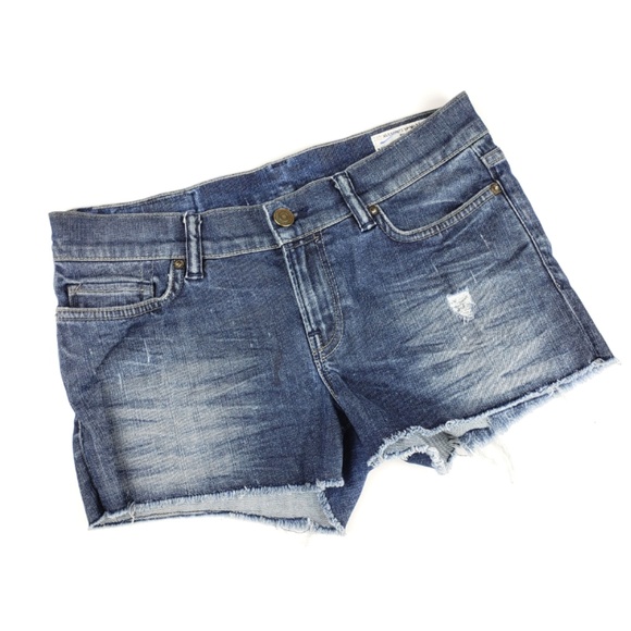 All Saints Pants - All Saints Dark Denim Jean Shorts Distressed
